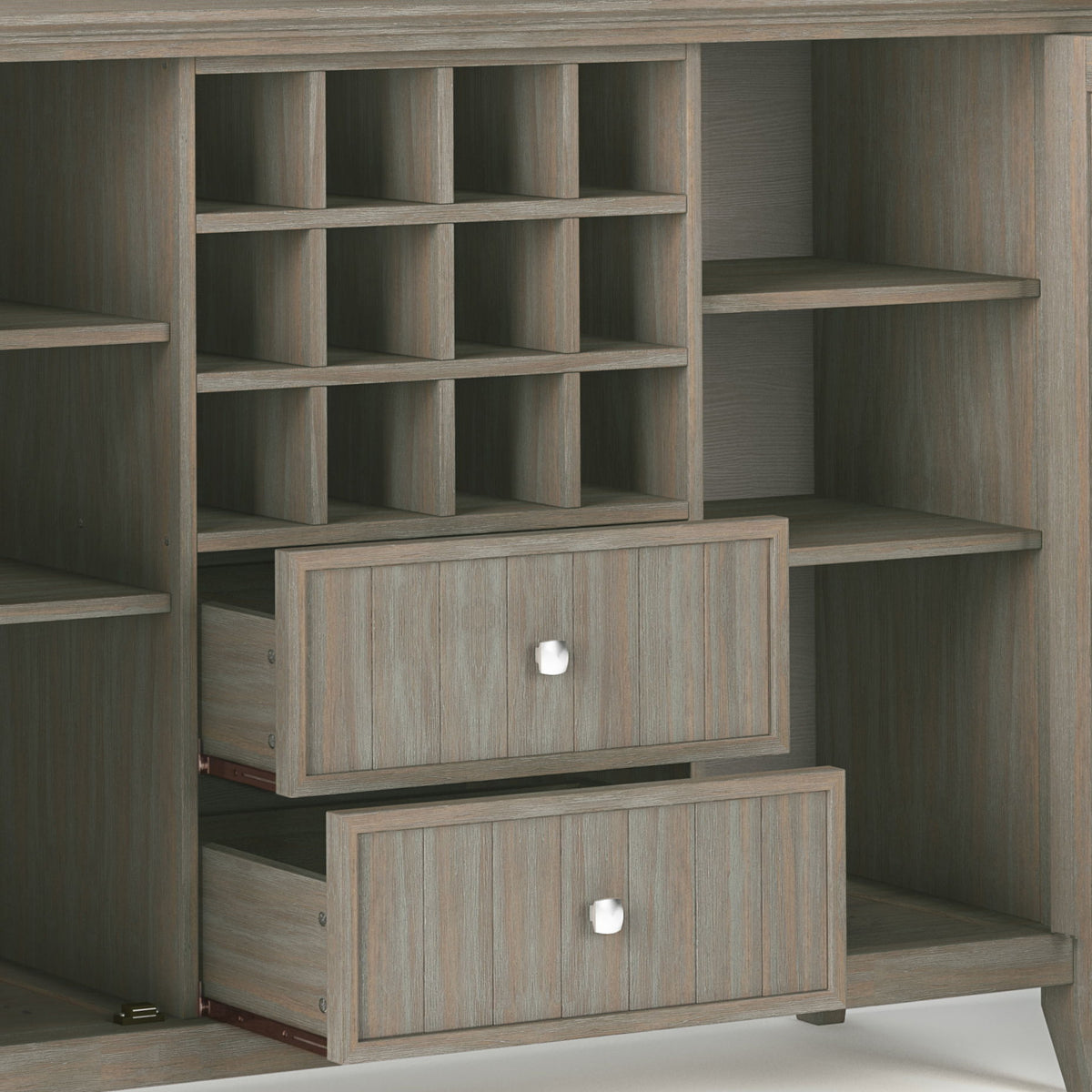 Bedford - Sideboard Buffet And Wine Rack - Light Brown
