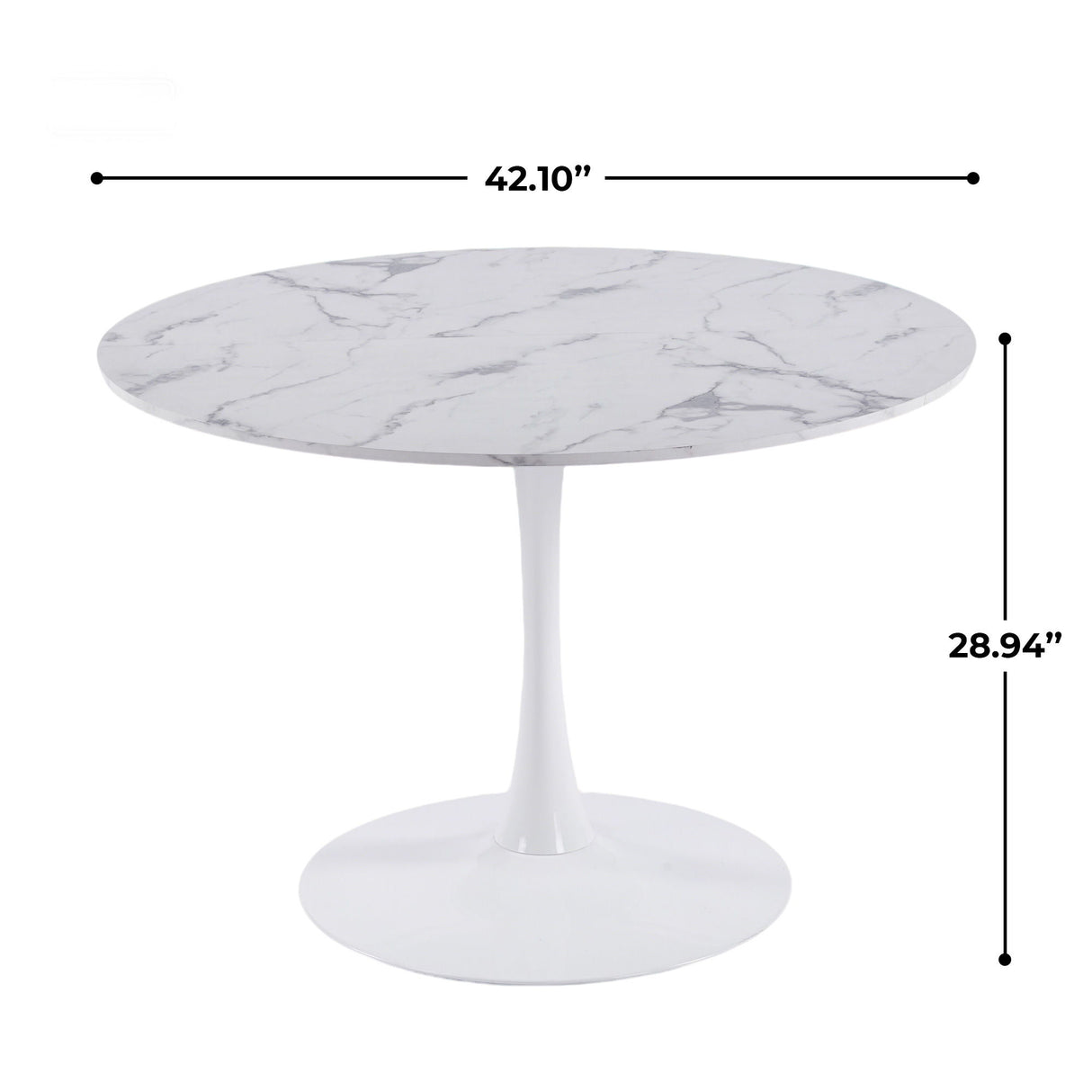Round Tulip Table, Pedestal Design