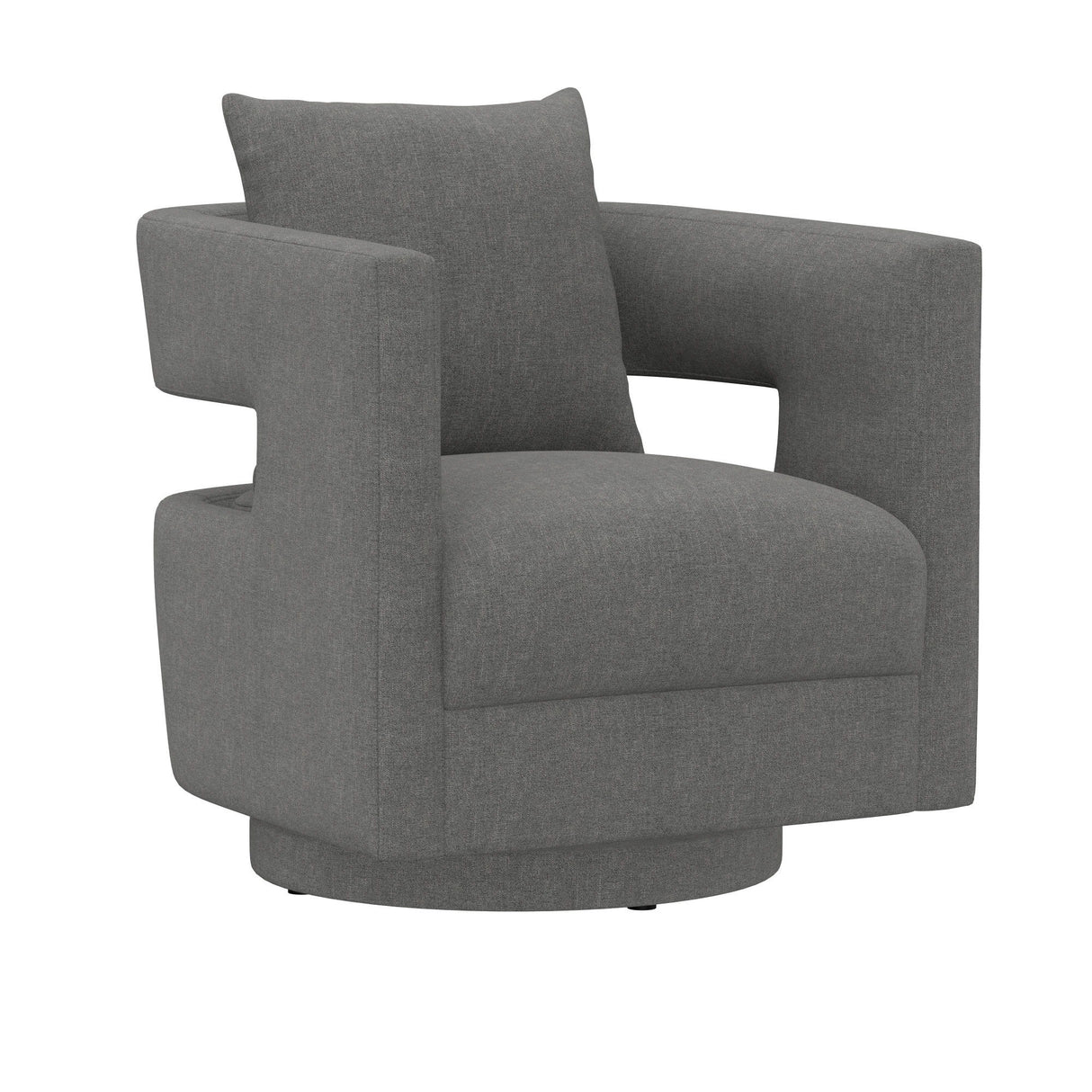 Swivel Chair With Fabric Upholstery - Gray