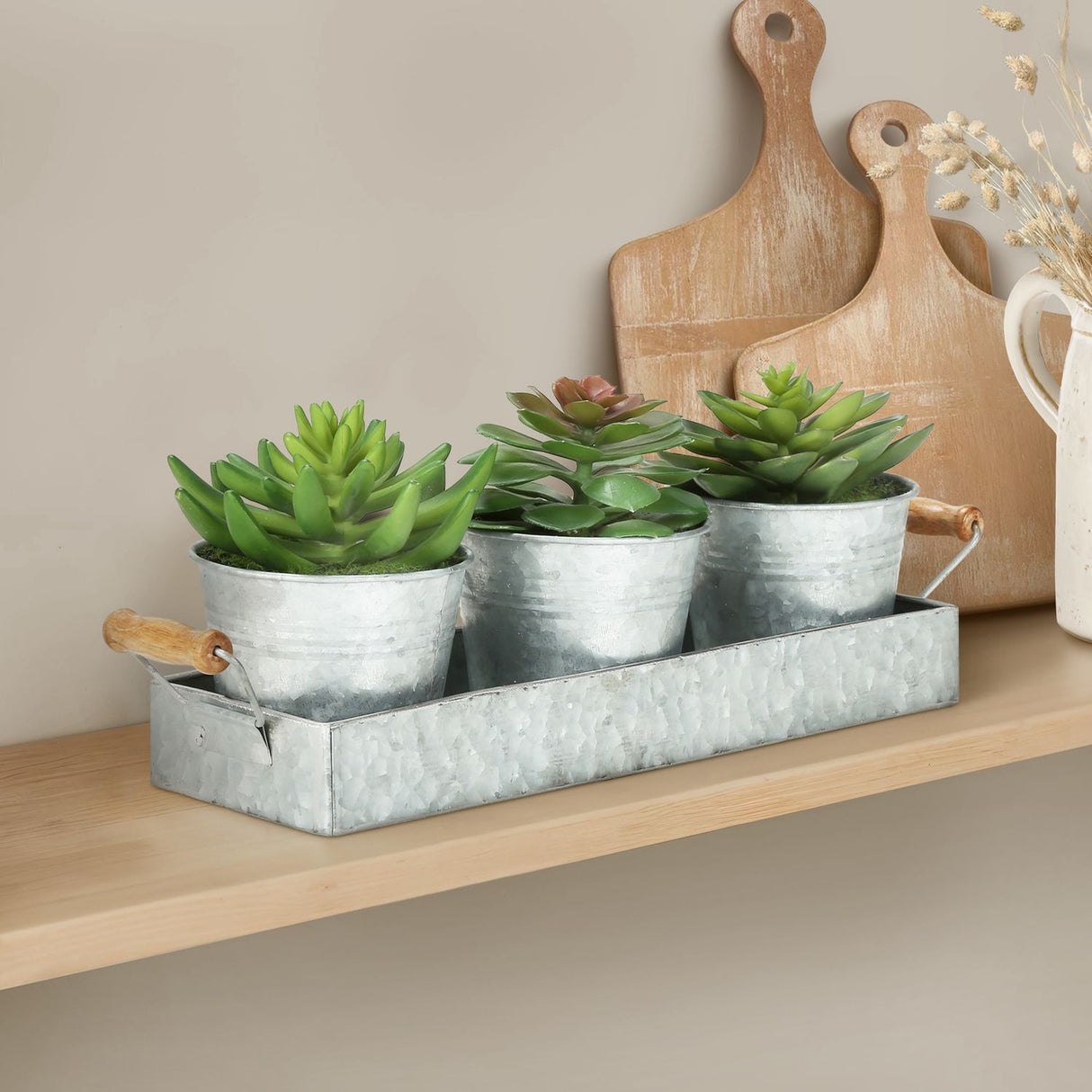 Artificial Succulent, Table Decor (Set of 3) - Green