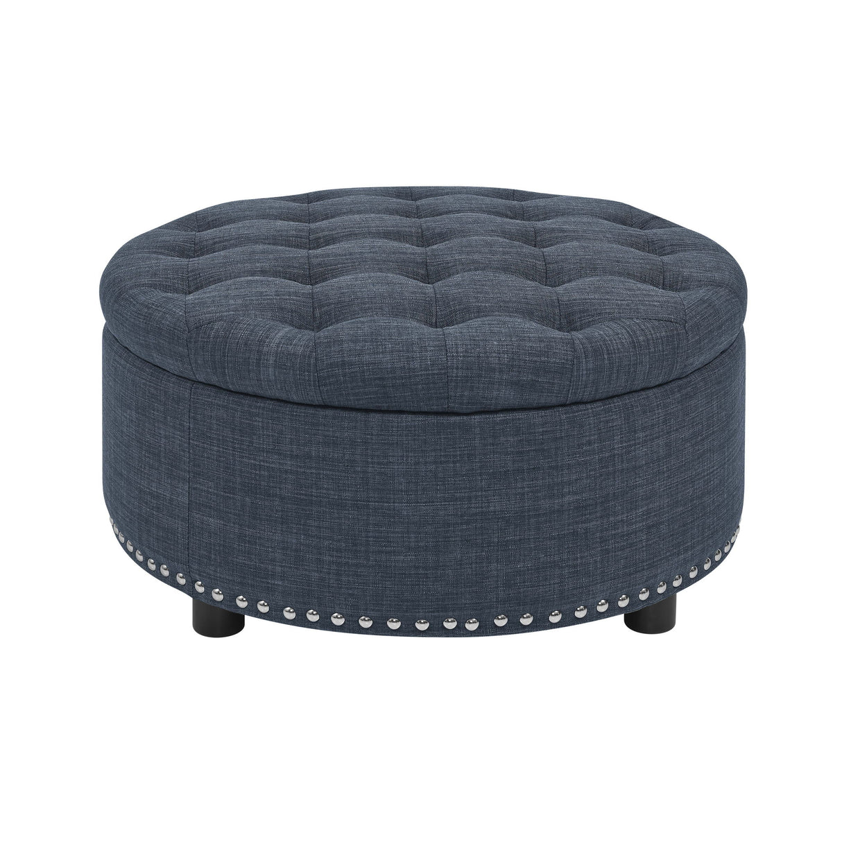 Tufted Storage Ottoman With Upholstery