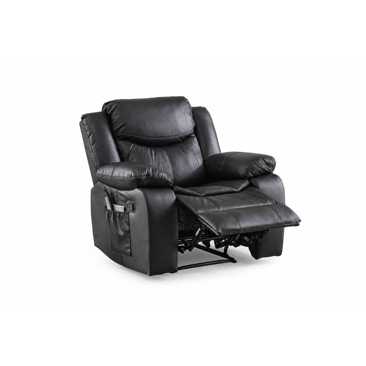Recliner Chair With Vibration And Heating - Black