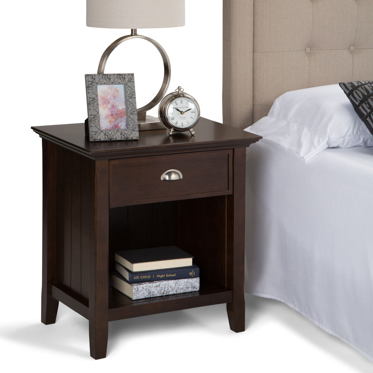 Acadian - Bedside Table - Brunette Brown