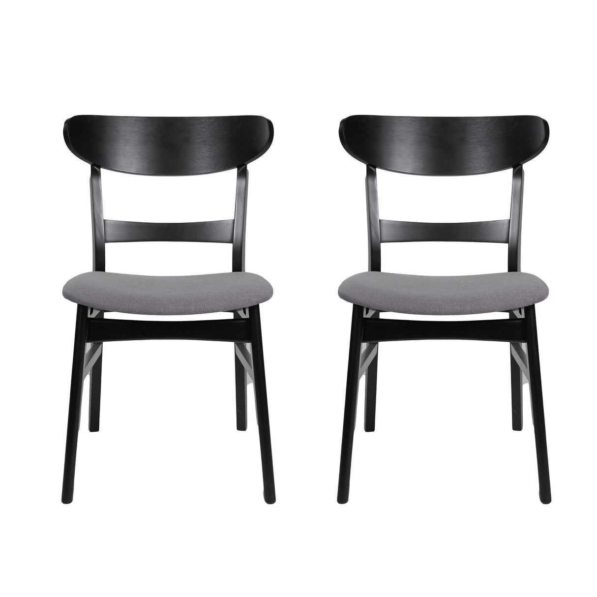 Dining Chair With Upholstered Seat - Dark Gray