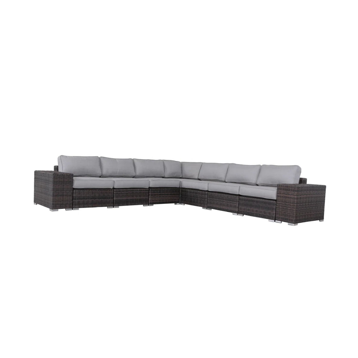 Modern Rattan Wicker Seating Group With Cushions