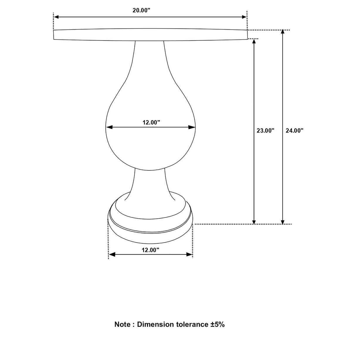Pedestal Accent Elegant Round Top Table