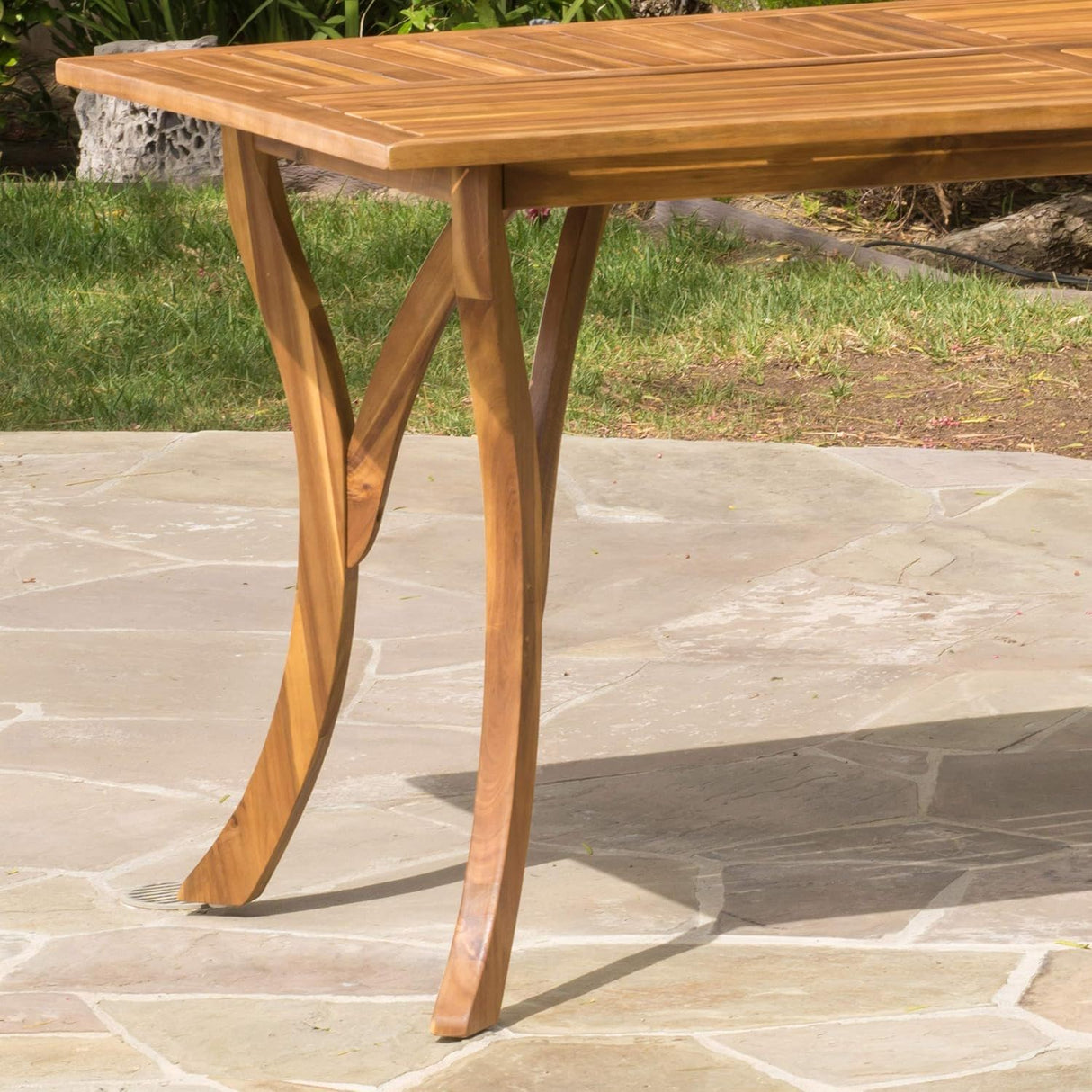 Outdoor Hermosa 7 Piece Wood Dining Set With Cushions - Teak