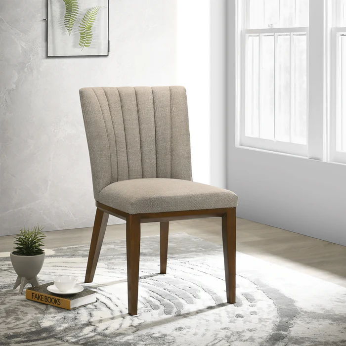 Elmwood - Dining Chair (Set of 2) - Beige / Brown / Cream