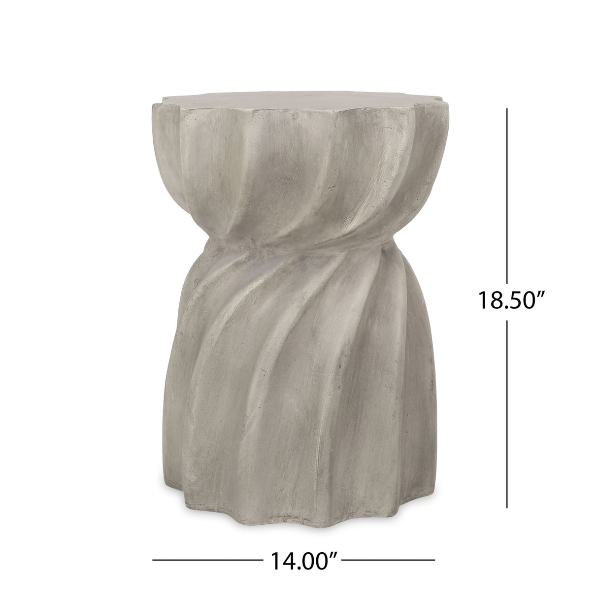 Modern Canis Side Table Outdoor Use - Gray