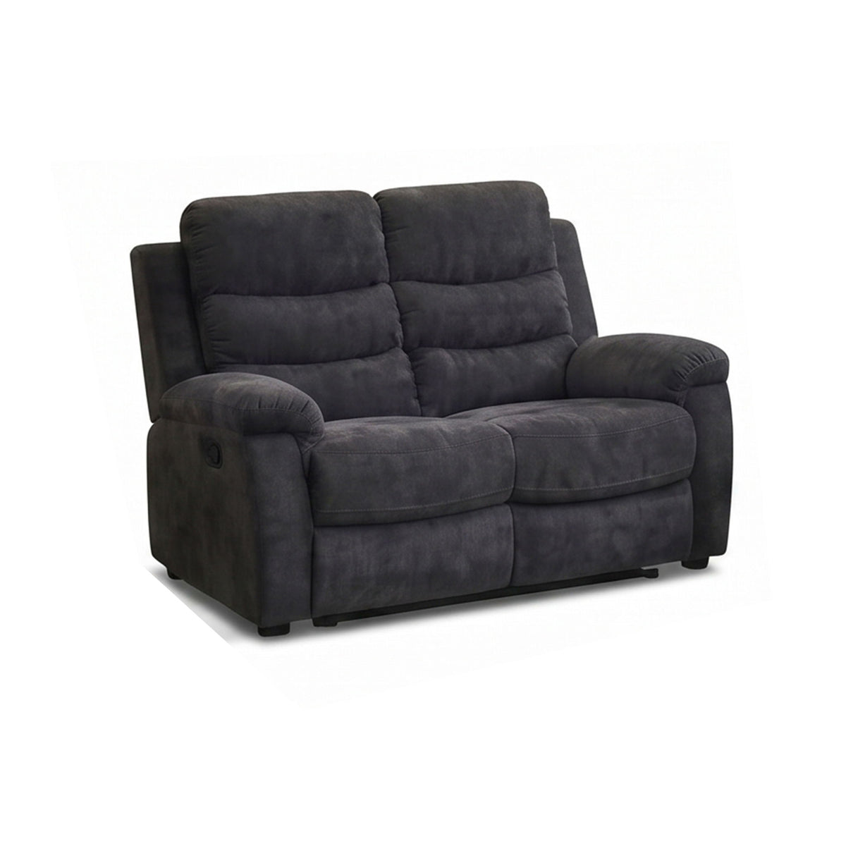 2 Seat Manual Recliner Loveseat With 150° Deep Recline, For Small Living Spaces - Dark Gray