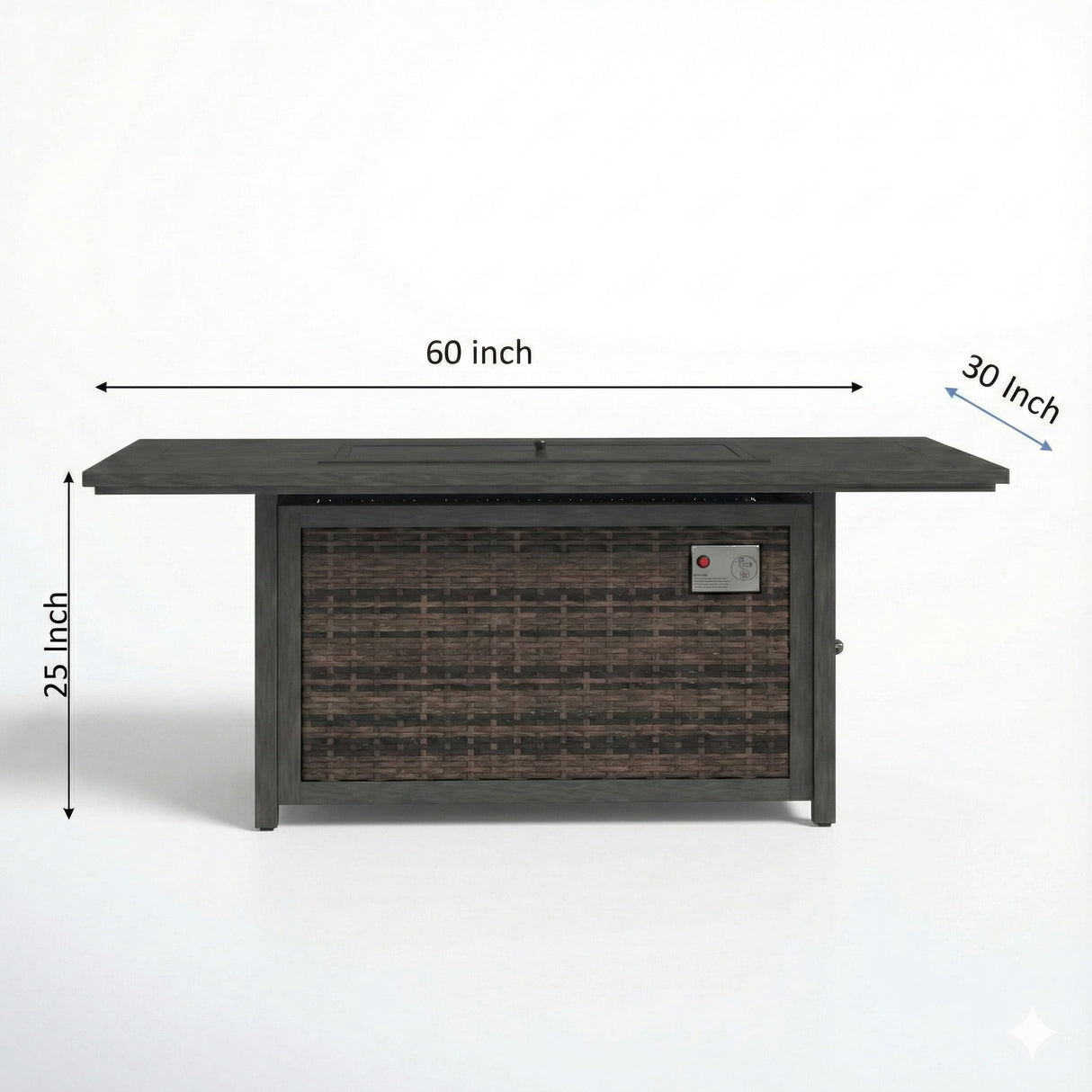 Propane Fire Pit Table - Espresso