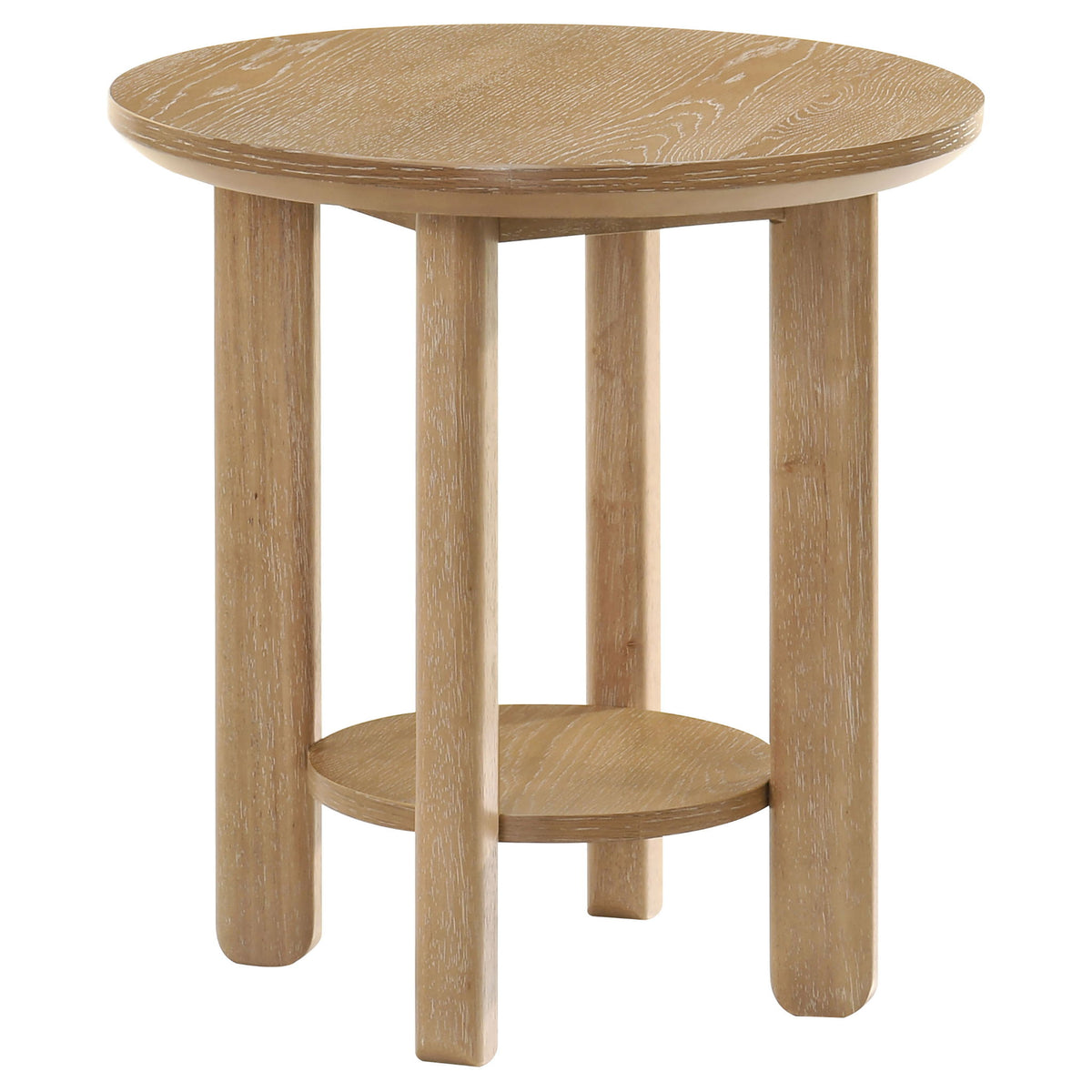 Crispin - 2 Piece Coffee Table Set With Open Shelves - Light Oak
