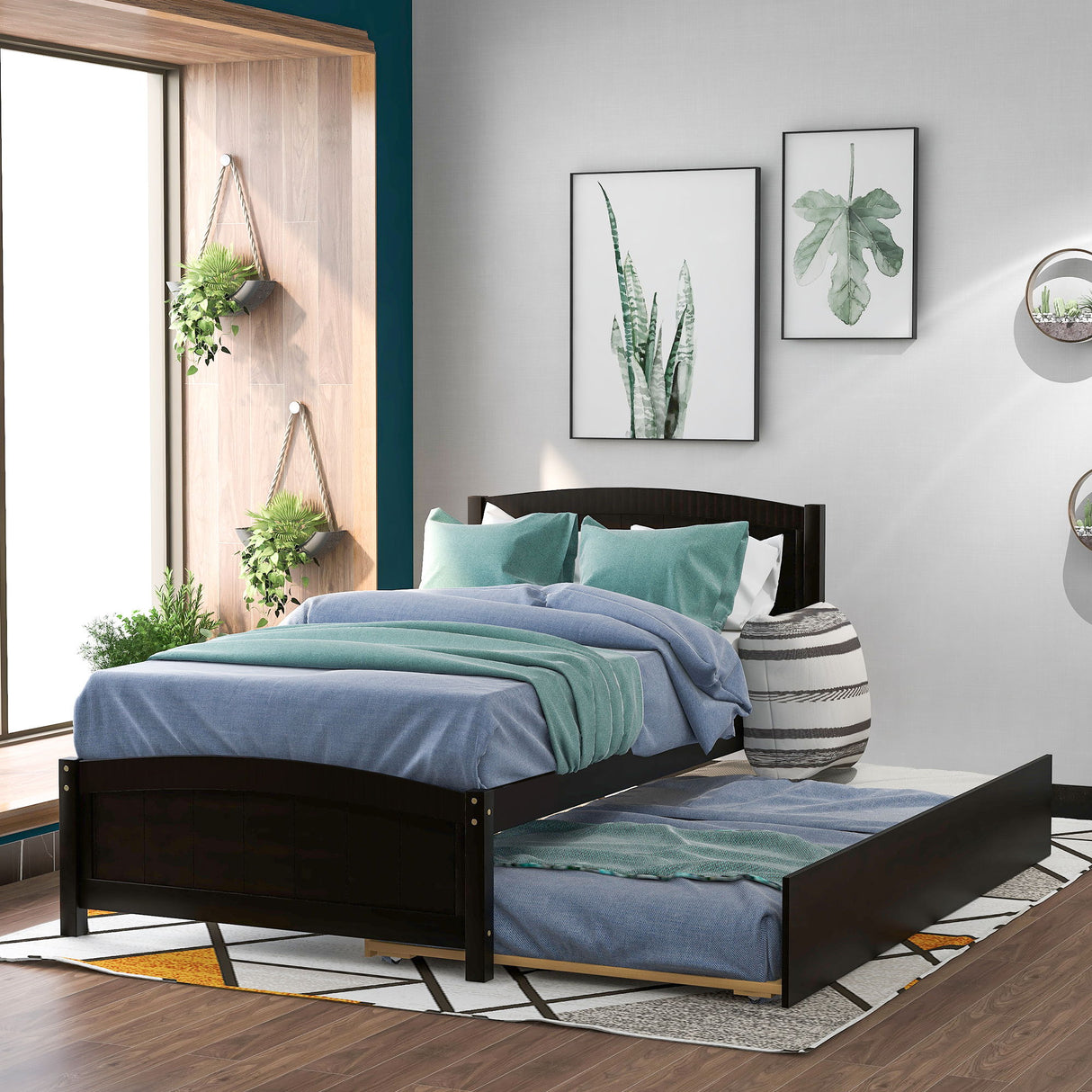 Platform Bed & Headboard, Footboard And Slat Support