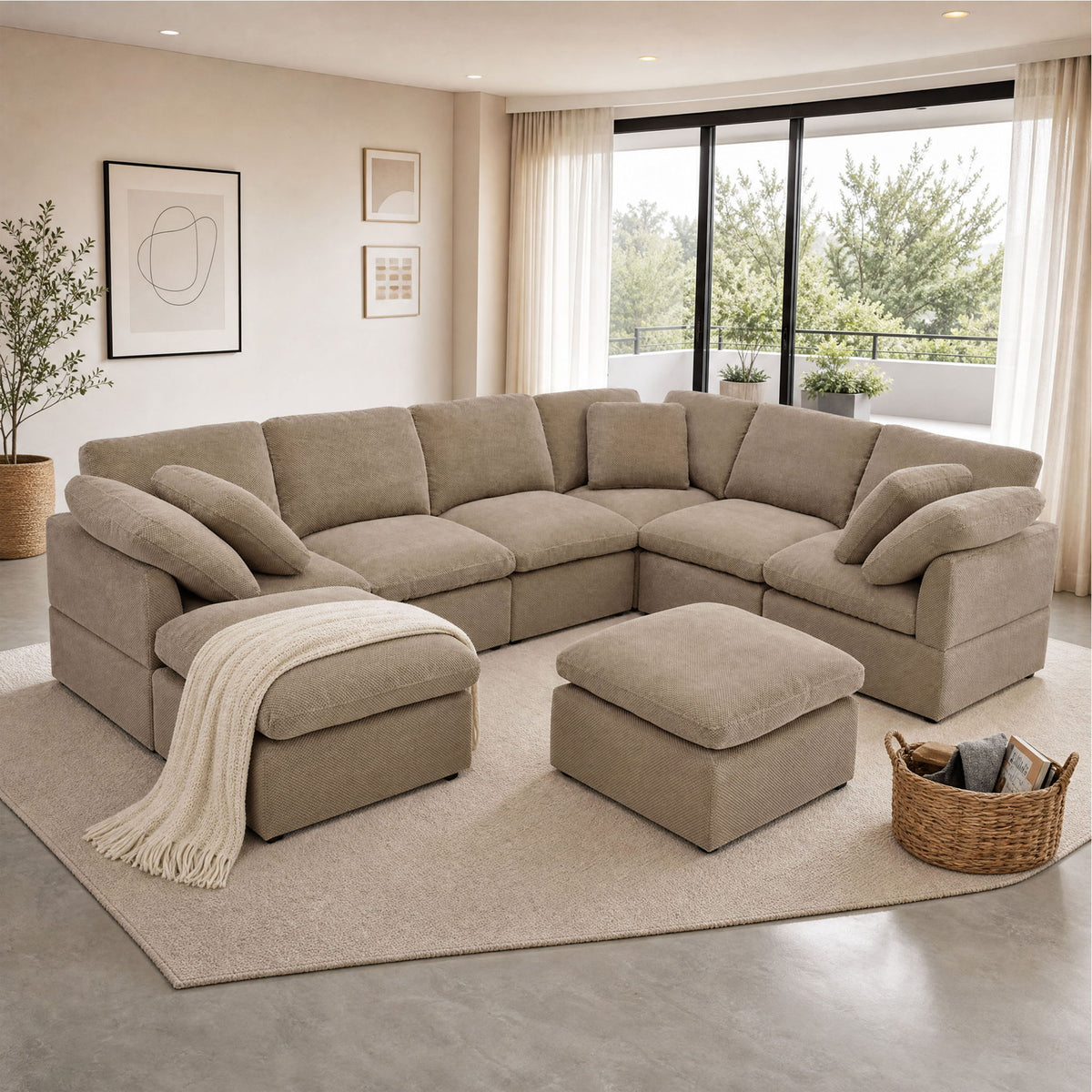 Modular Cloud Sofa, Freely Configurable Corner