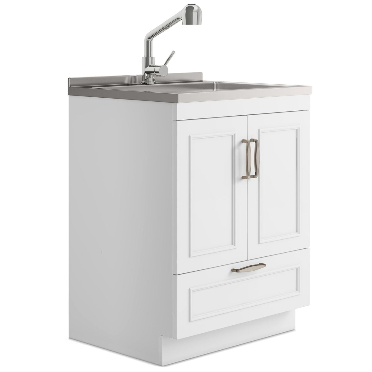 Cardinal - Laundry Cabinet With Faucet And Sink - White