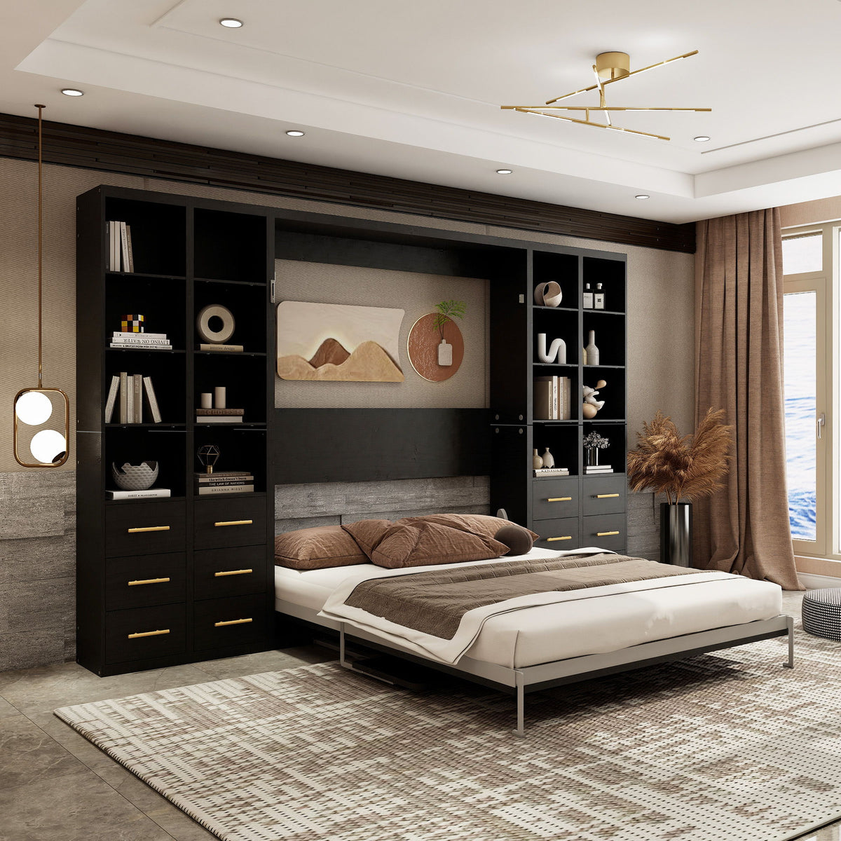 Multifunctional Vertical Murphy Wall Bed
