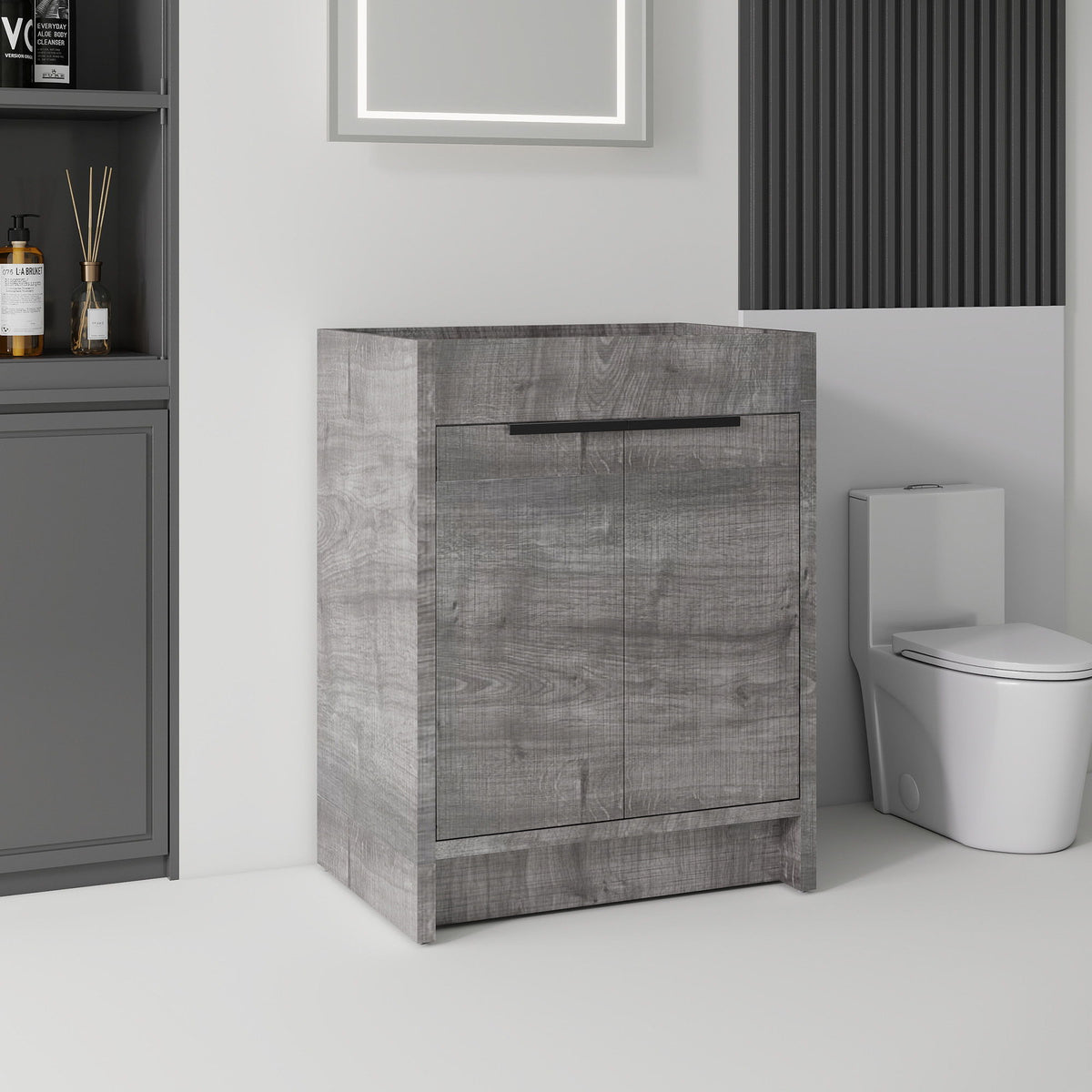 Freestanding Bathroom Vanity Cabinet With Soft Close Doors, Cabinet Only