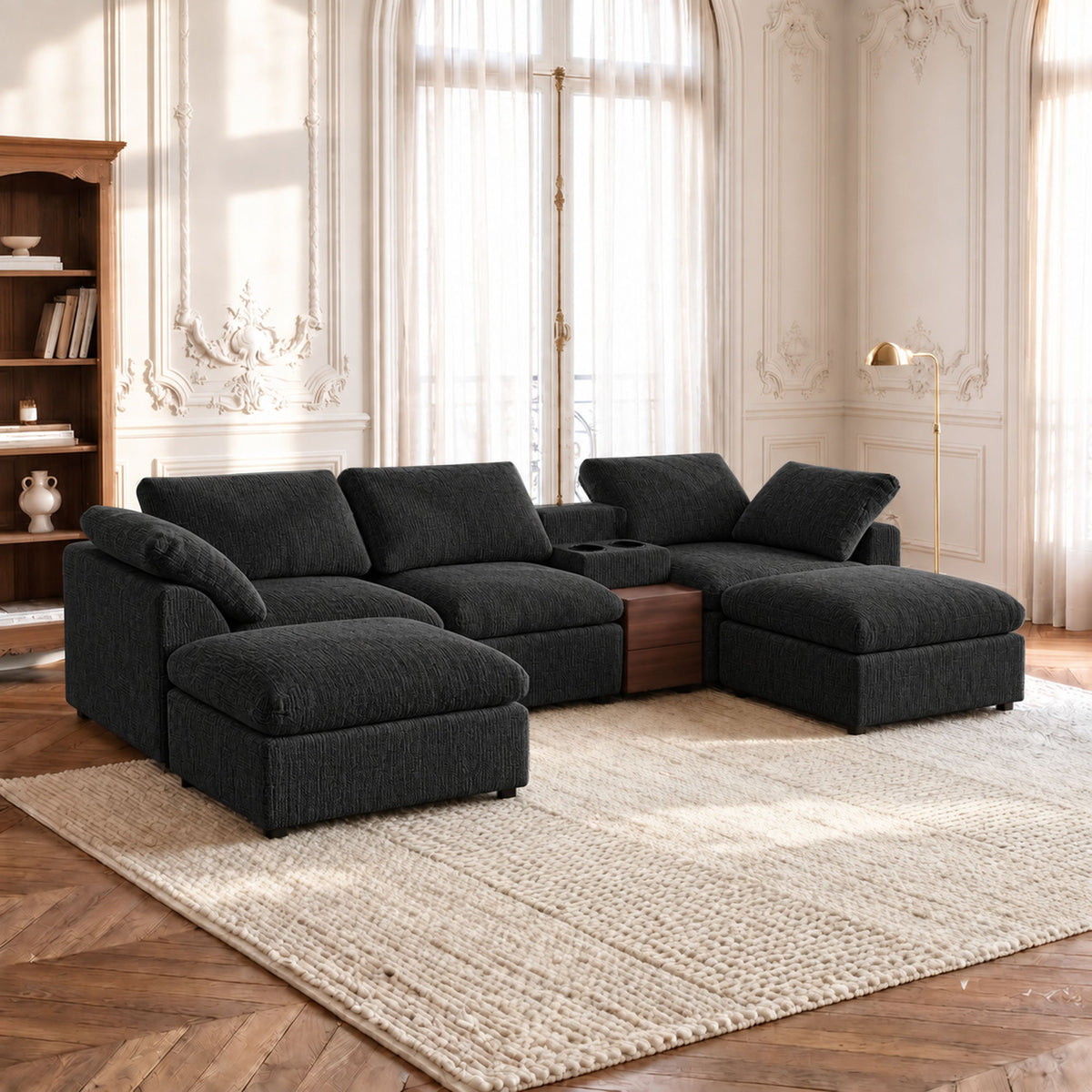 Modular Cloud Couch With Storage Console