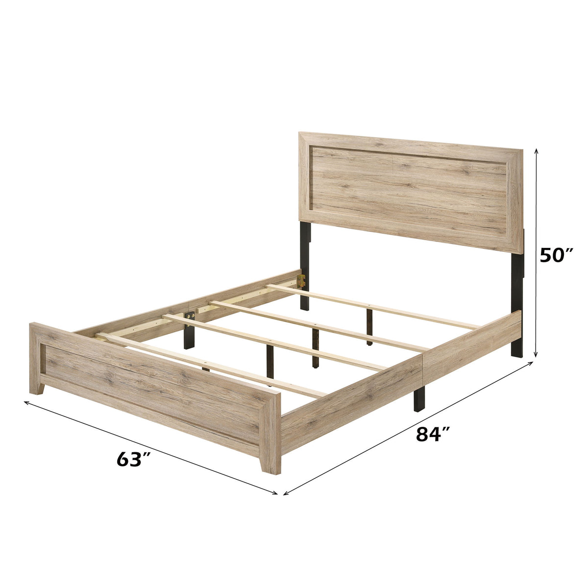 Miquell - Queen Bed - Natural