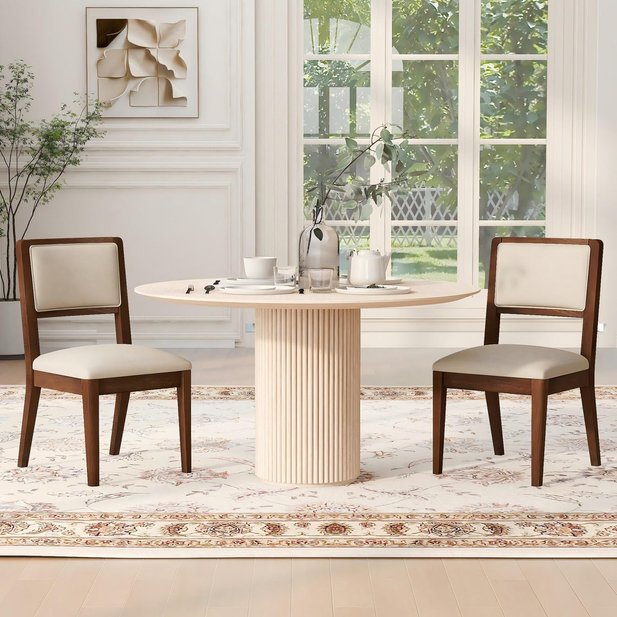 Compact Dining Side Chairs (Set of 2) - Walnut