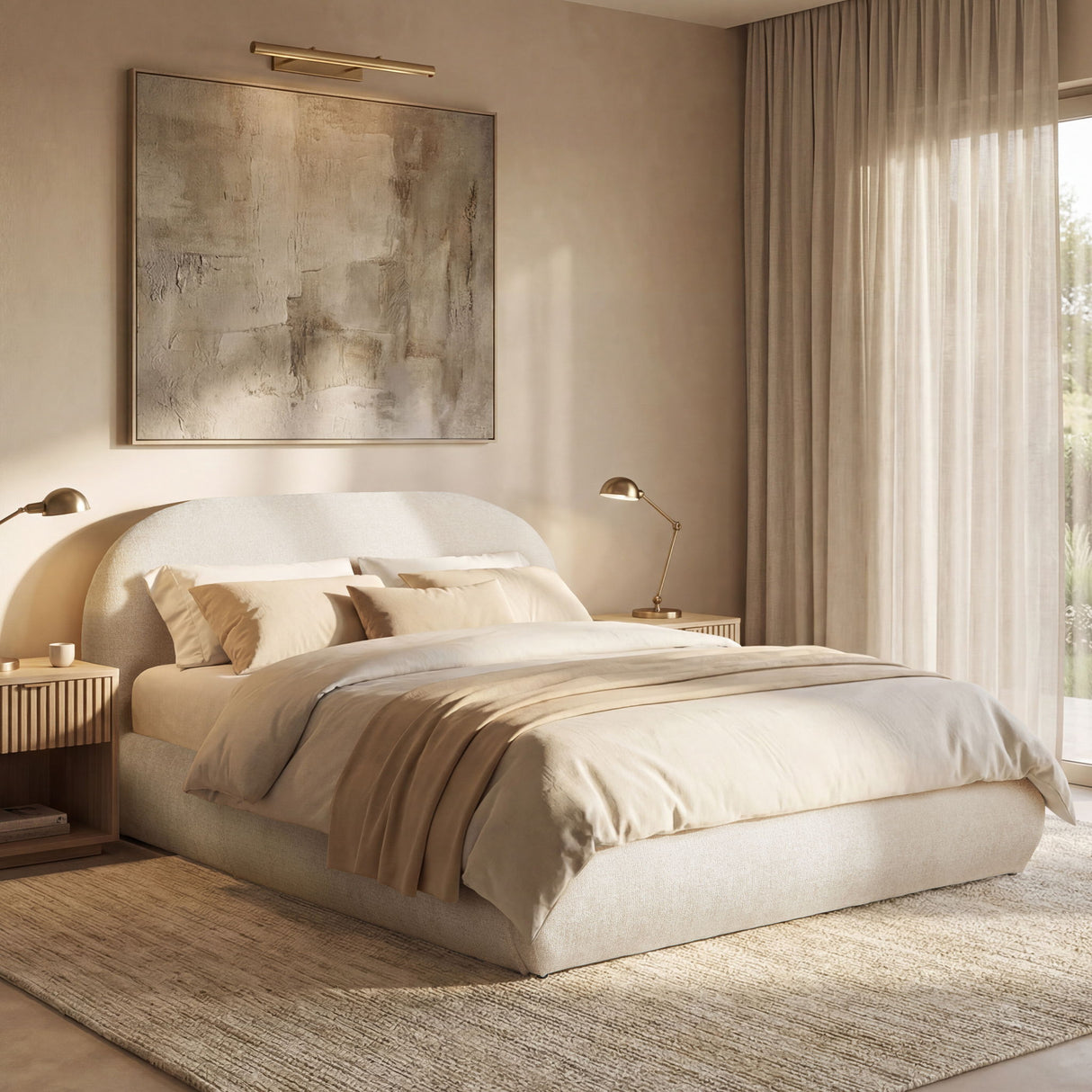 Archie Puffy Grounded - Upholstered Platform Bed