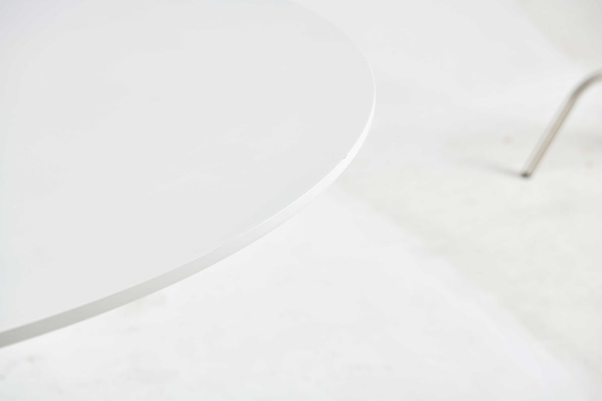 Table Mid-Century Dining Table For 4 - 6 People With Round Table Top, Pedestal Dining Table, End Table Leisure Coffee Table, Cross Leg