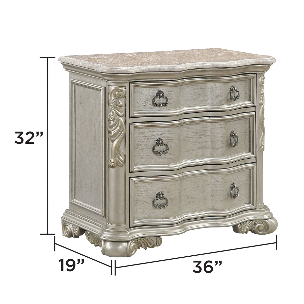 Bella - Nightstand - Champagne