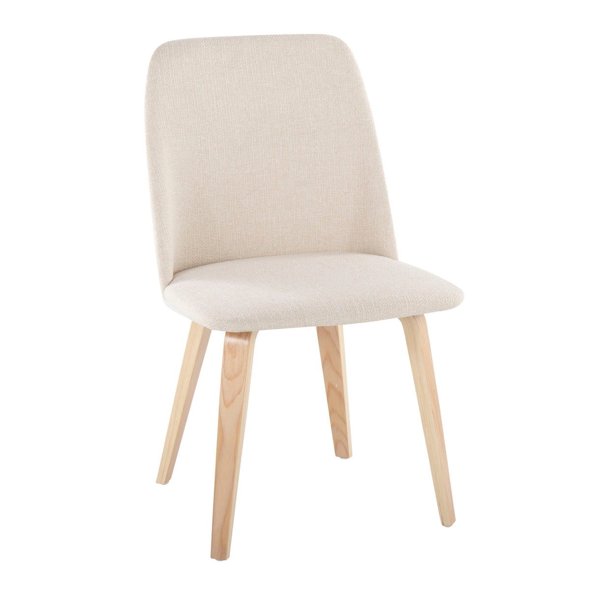 Toriano - Contemporary Dining Chair (Set of 2) - Natural / Cream