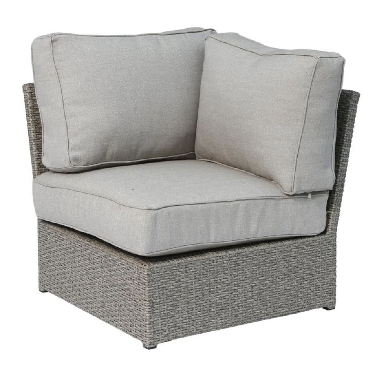 4 Piece Wicker Outdoor Seating Group With Cushions - Gray Mix