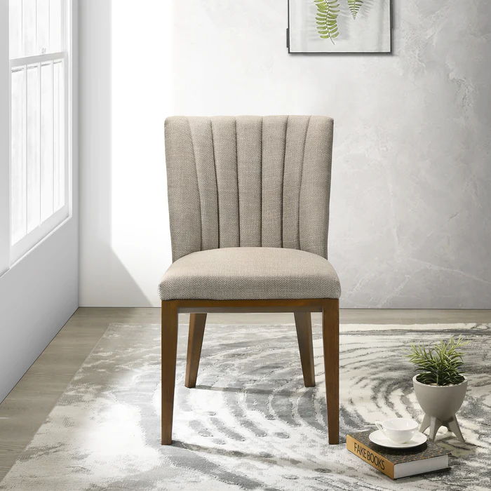 Elmwood - Dining Chair (Set of 2) - Beige / Brown / Cream