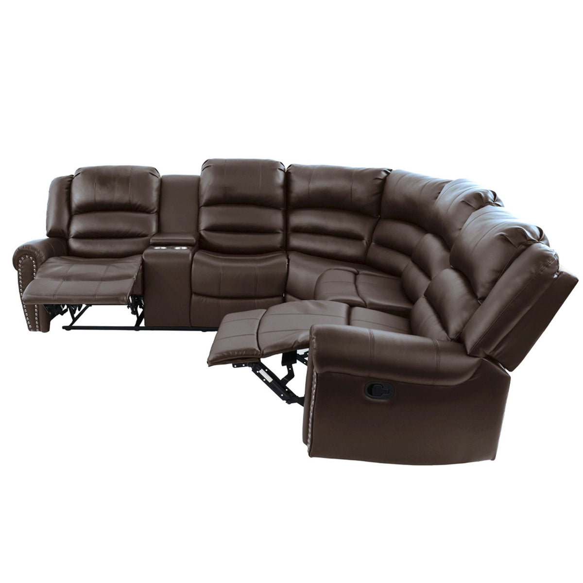 Reclining Sectional Sofa With Console