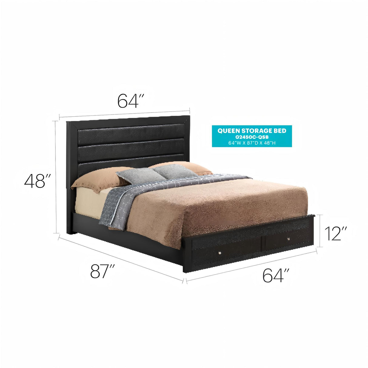 Elegant Storage Bed For Cozy Spaces