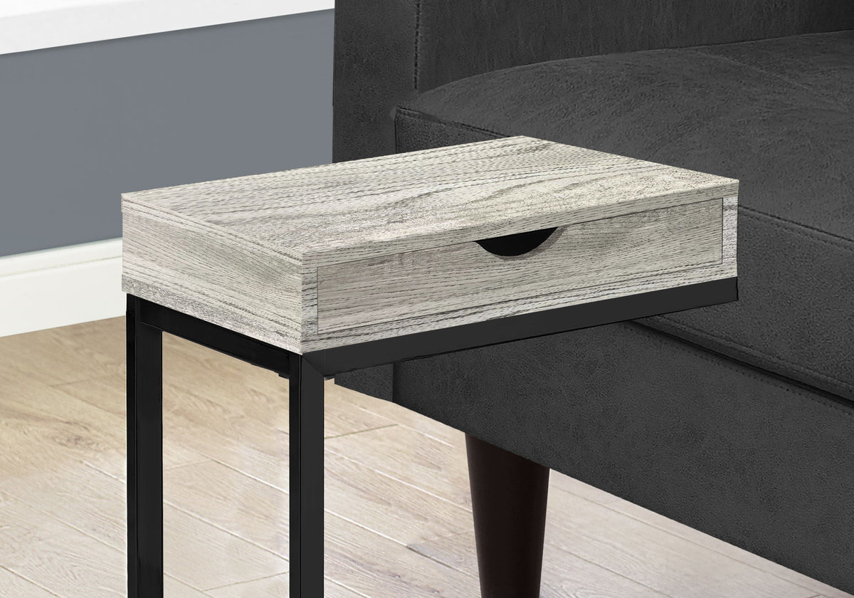 Accent Table, C - Shaped Stylish Modern - Gray