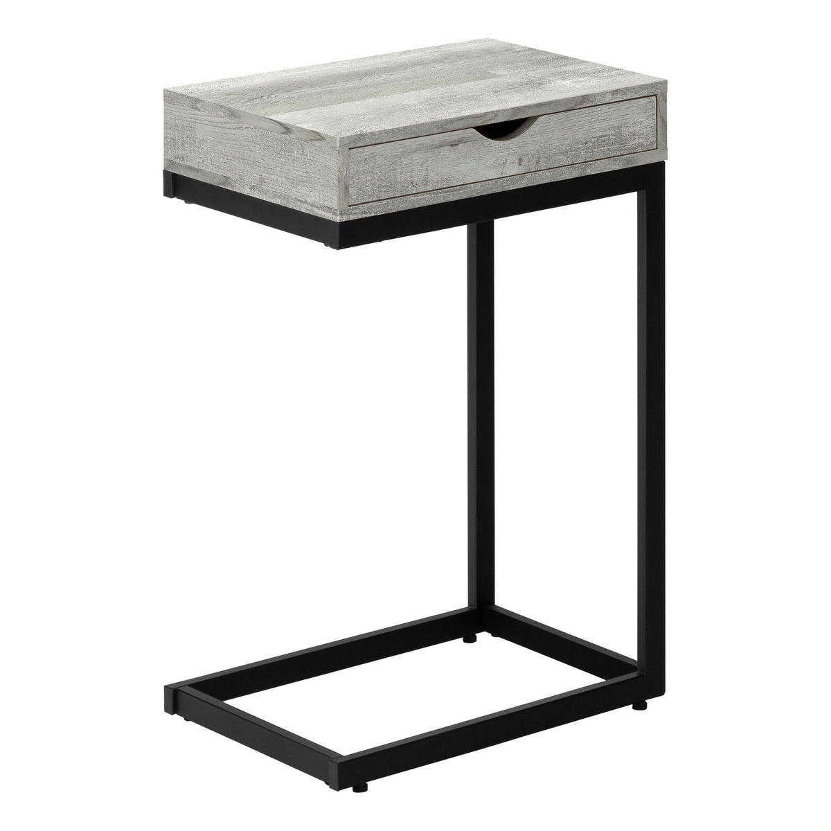 Accent Table, C - Shaped Stylish Modern - Gray