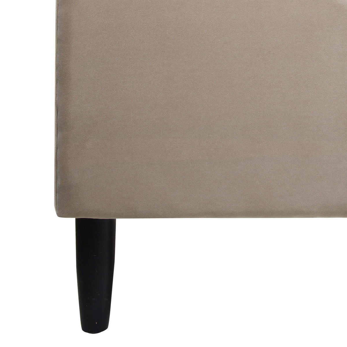 Aspen - King Vertical Tufted Headboard Platform Bed Set - Mink