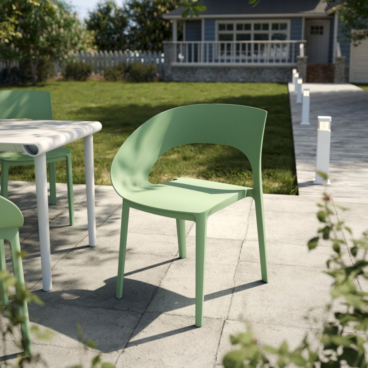 1 Piece Designed Single Chair, UV Resistant, Waterproof And Wear Resistant - Haze Green