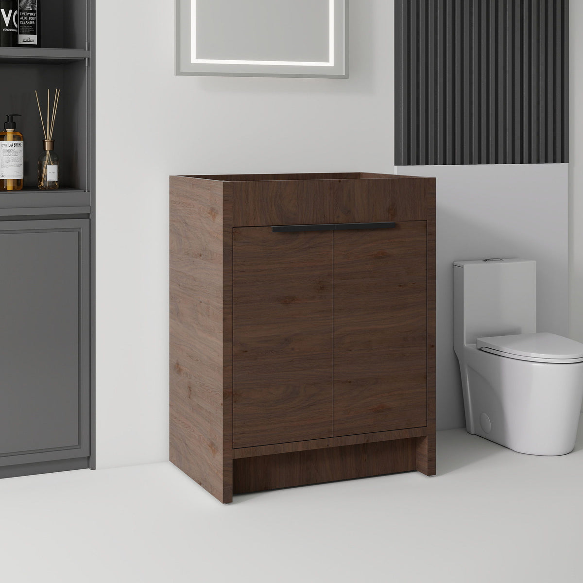Freestanding Bathroom Vanity Cabinet With Soft Close Doors, Cabinet Only