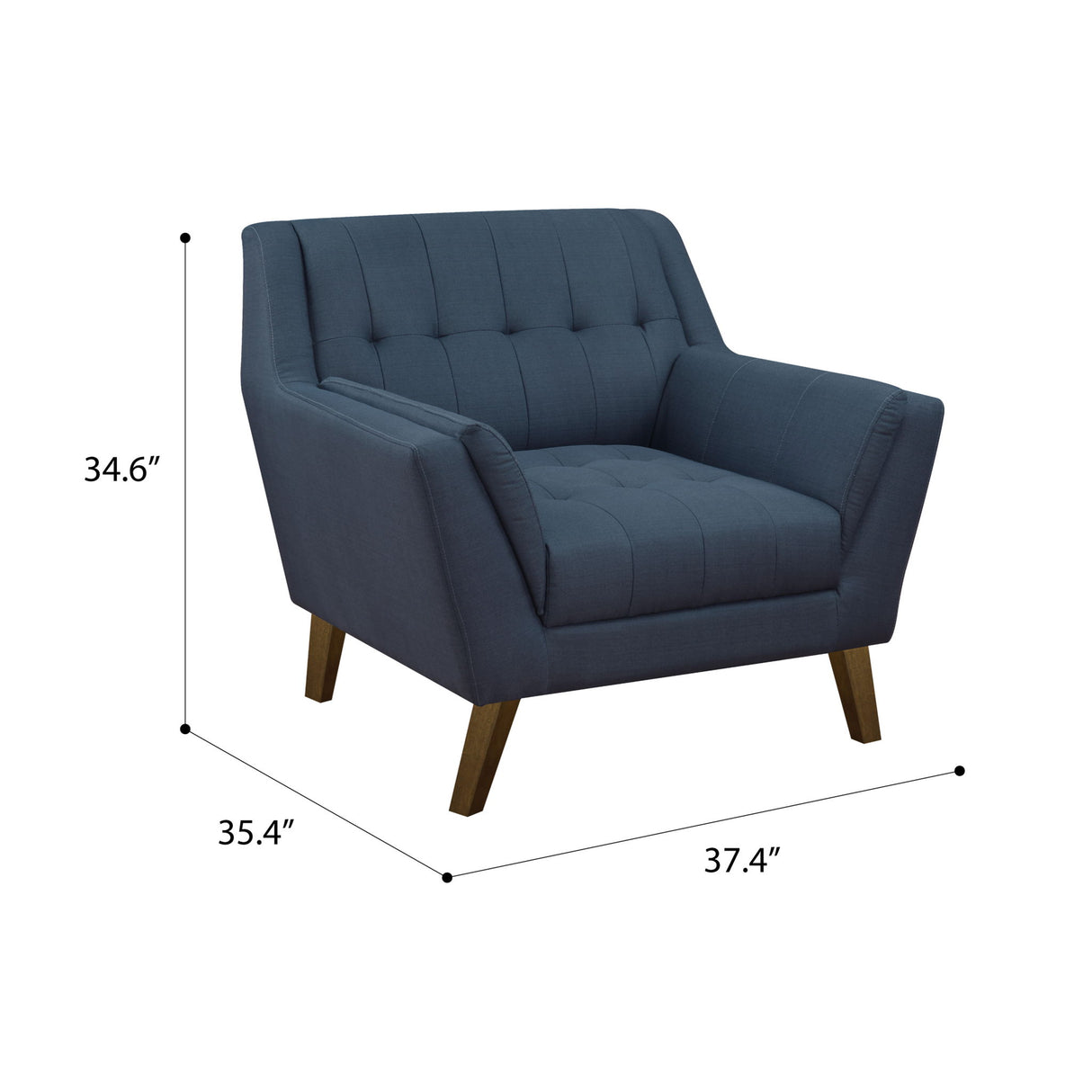 Accent Chair - Blue - Fabric