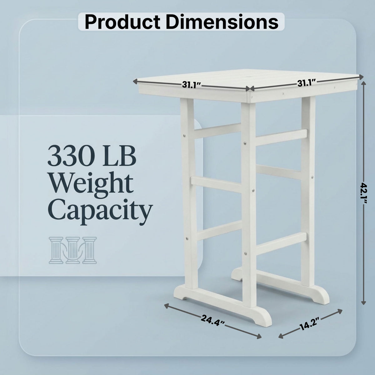 Bar-Height Outdoor Patio Table