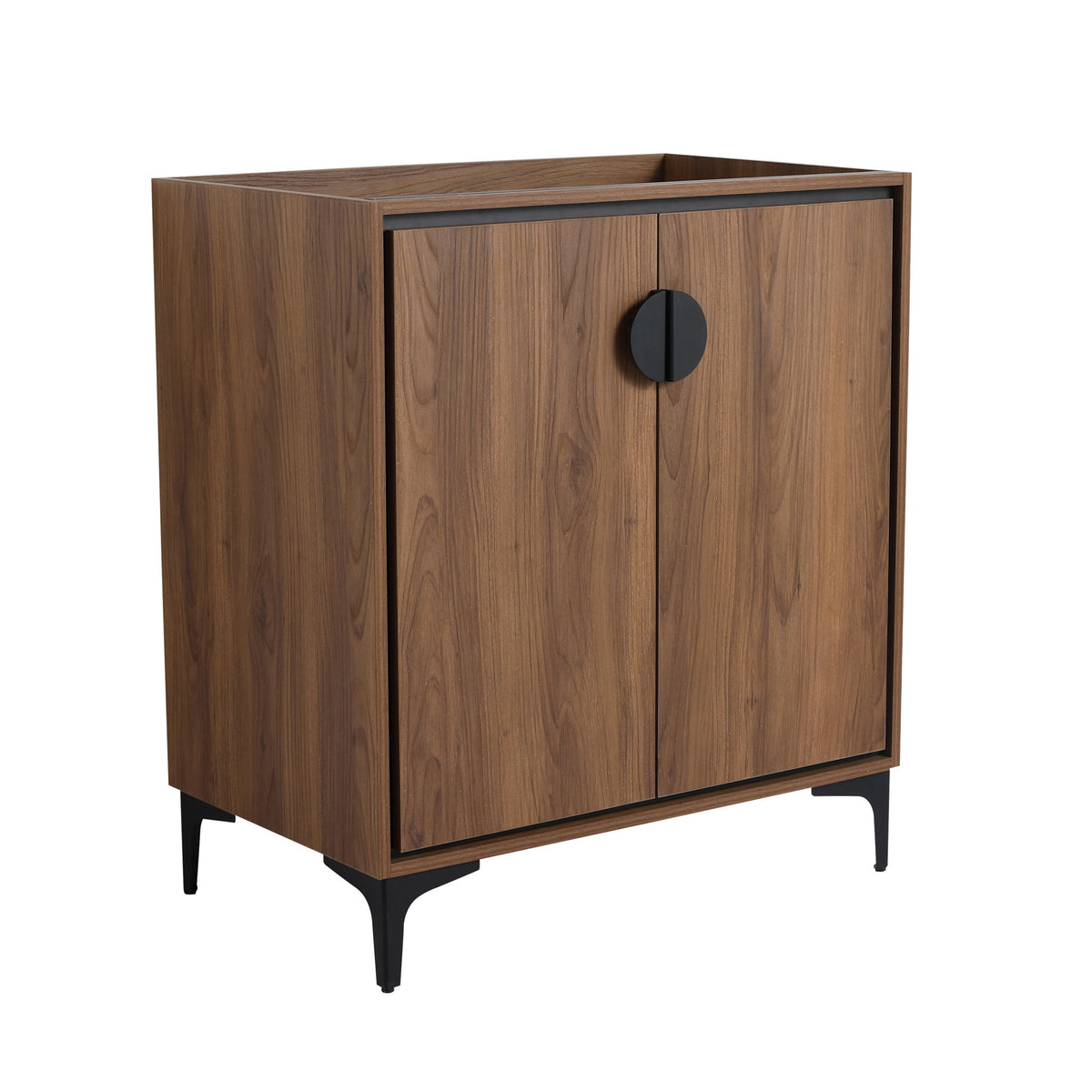 30" Bathroom Vanity Freestanding Cabinet With 2 Doors - Brown