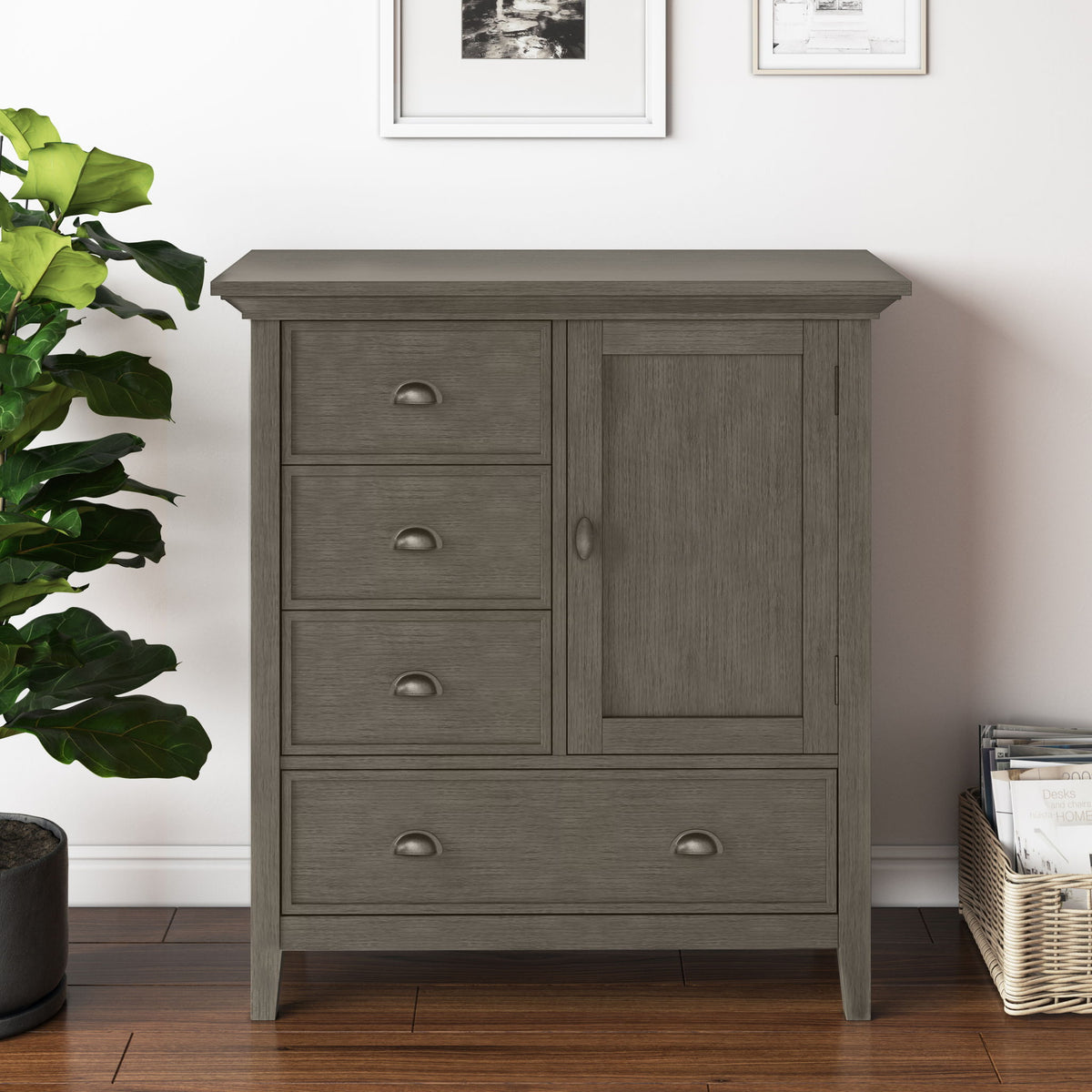 Redmond - Medium Storage Cabinet - Dark Brown