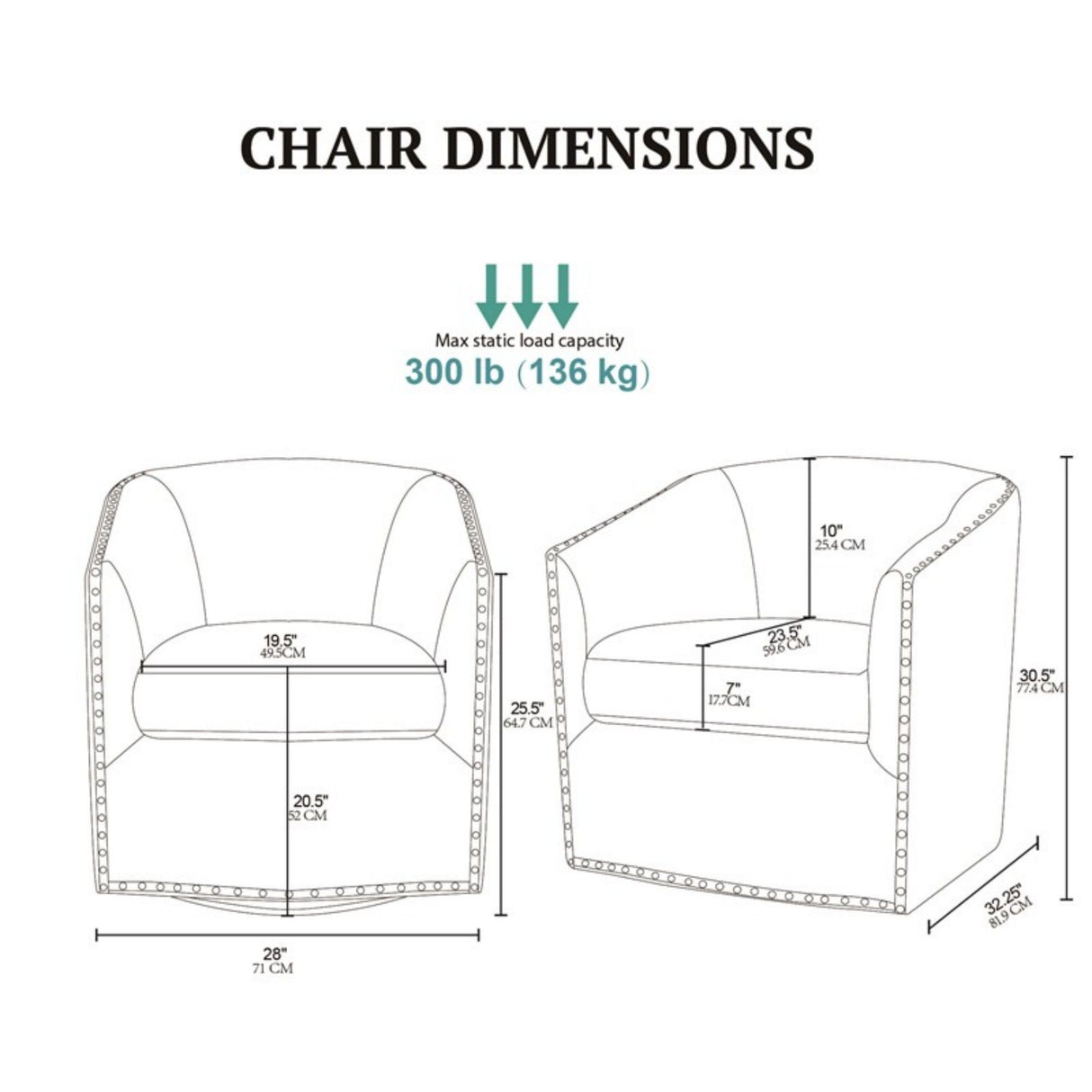 Luxurious Chair With 360 Degree Rotation