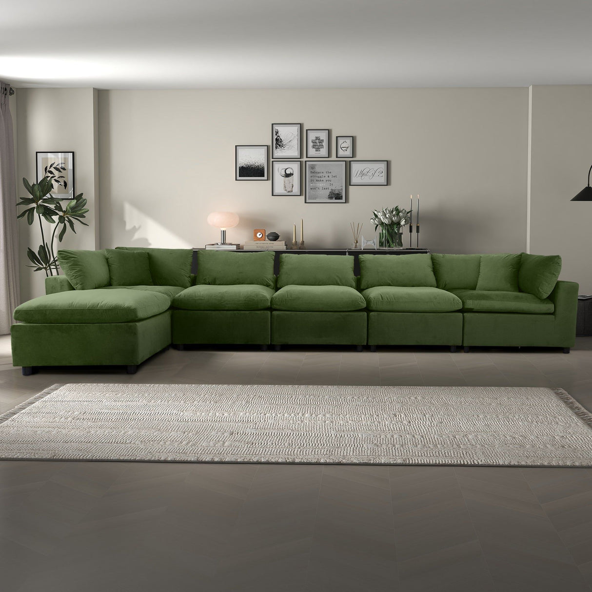 Hayward - Sectional Sofa - Olive Green