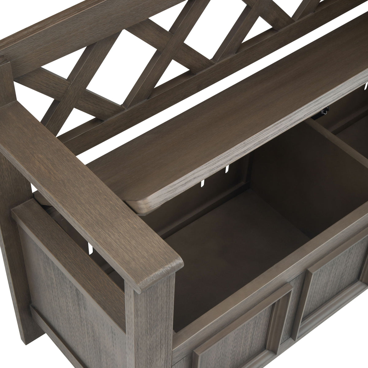 Amherst - Entryway Storage Bench - Dark Brown