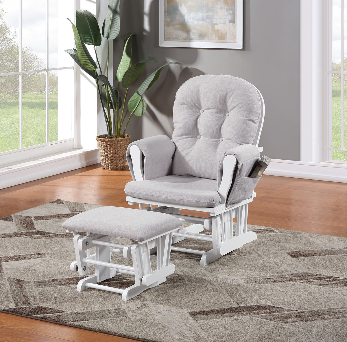 Mason - Glider And Ottoman - Gray