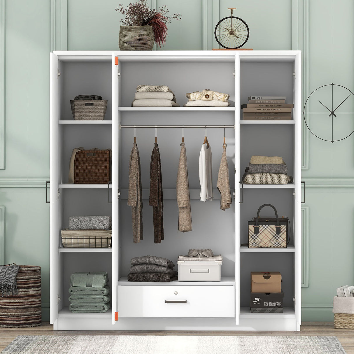 4 Door Wardrobe With 1 Drawer