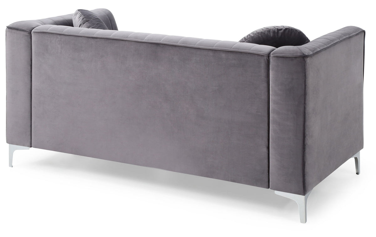 Glam Styled Micro Suede Loveseat