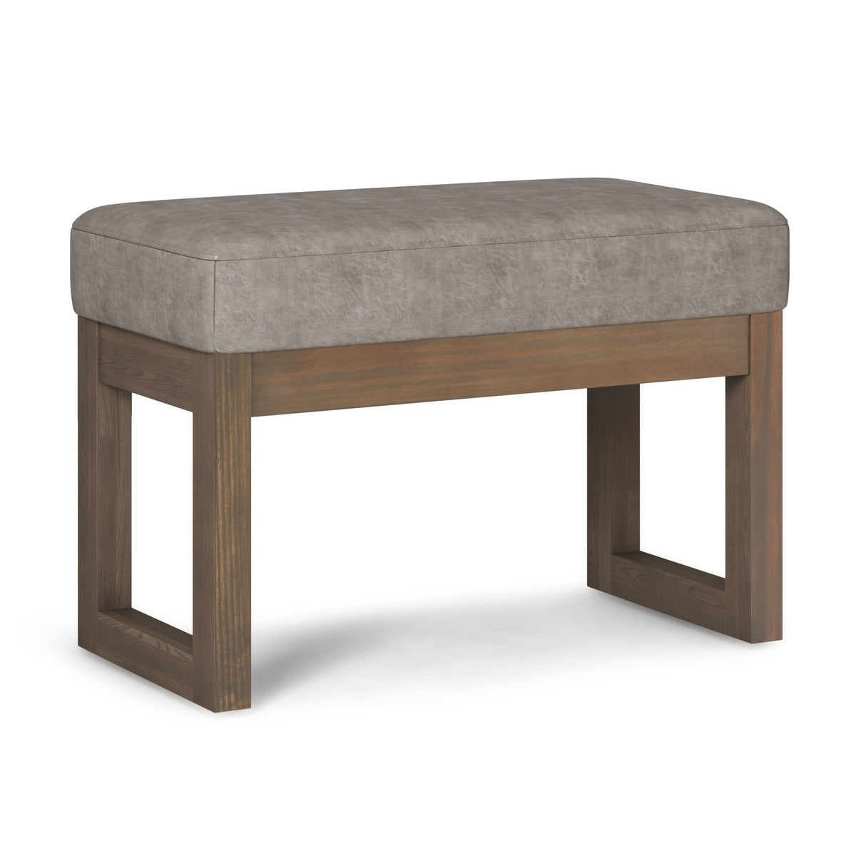 Milltown - Footstool, Small Ottoman Bench - Gray