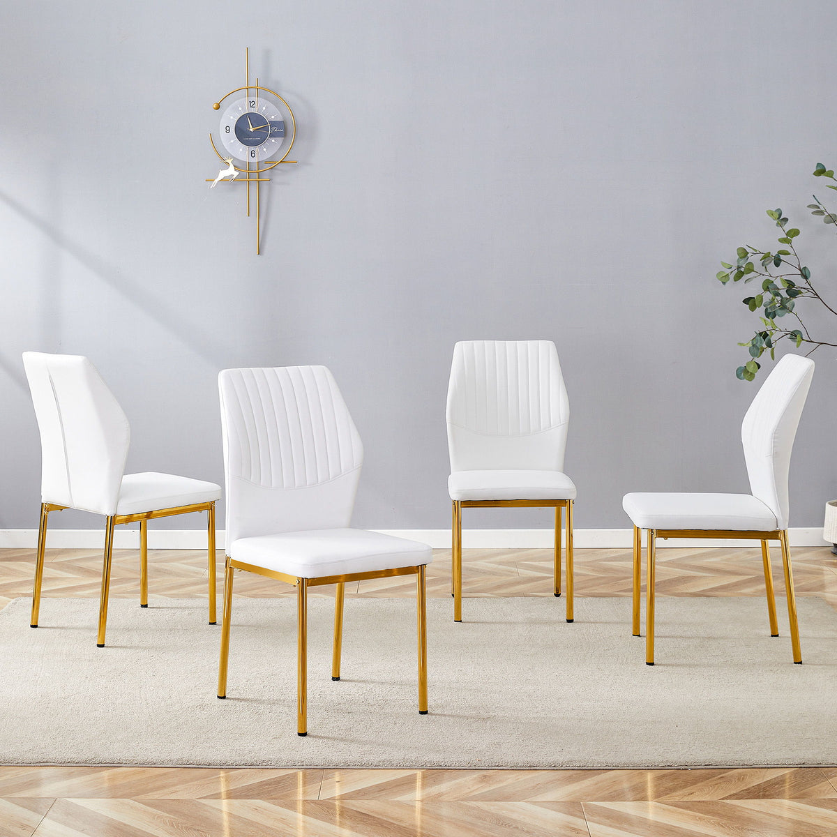 Luxury Simple Chair With Metal Leg
