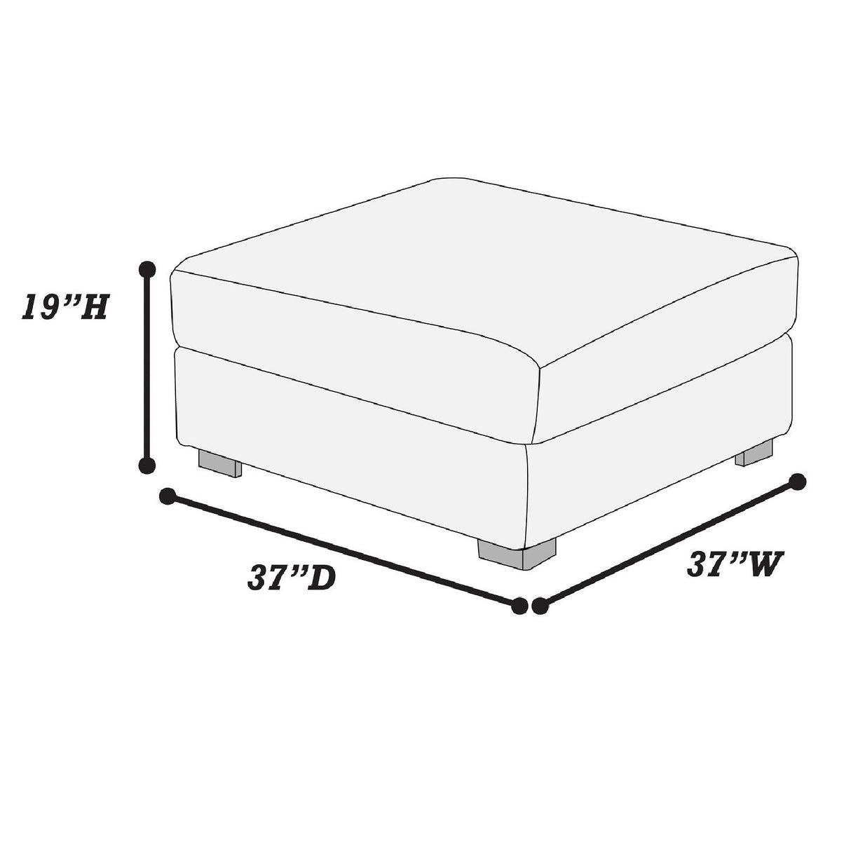 Contemporary Soft Upholstered Ottoman